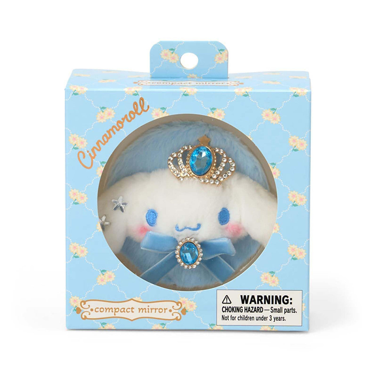 SANRIO ORIGINAL CINNAMOROLL MASCOT DOUBLE COMPACT MIRROR STONE RIBBON
