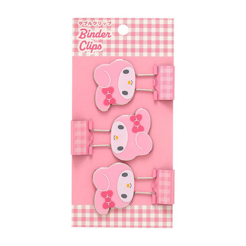 SANRIO MY MELODY 3 PC DOUBLE CLIP SET
