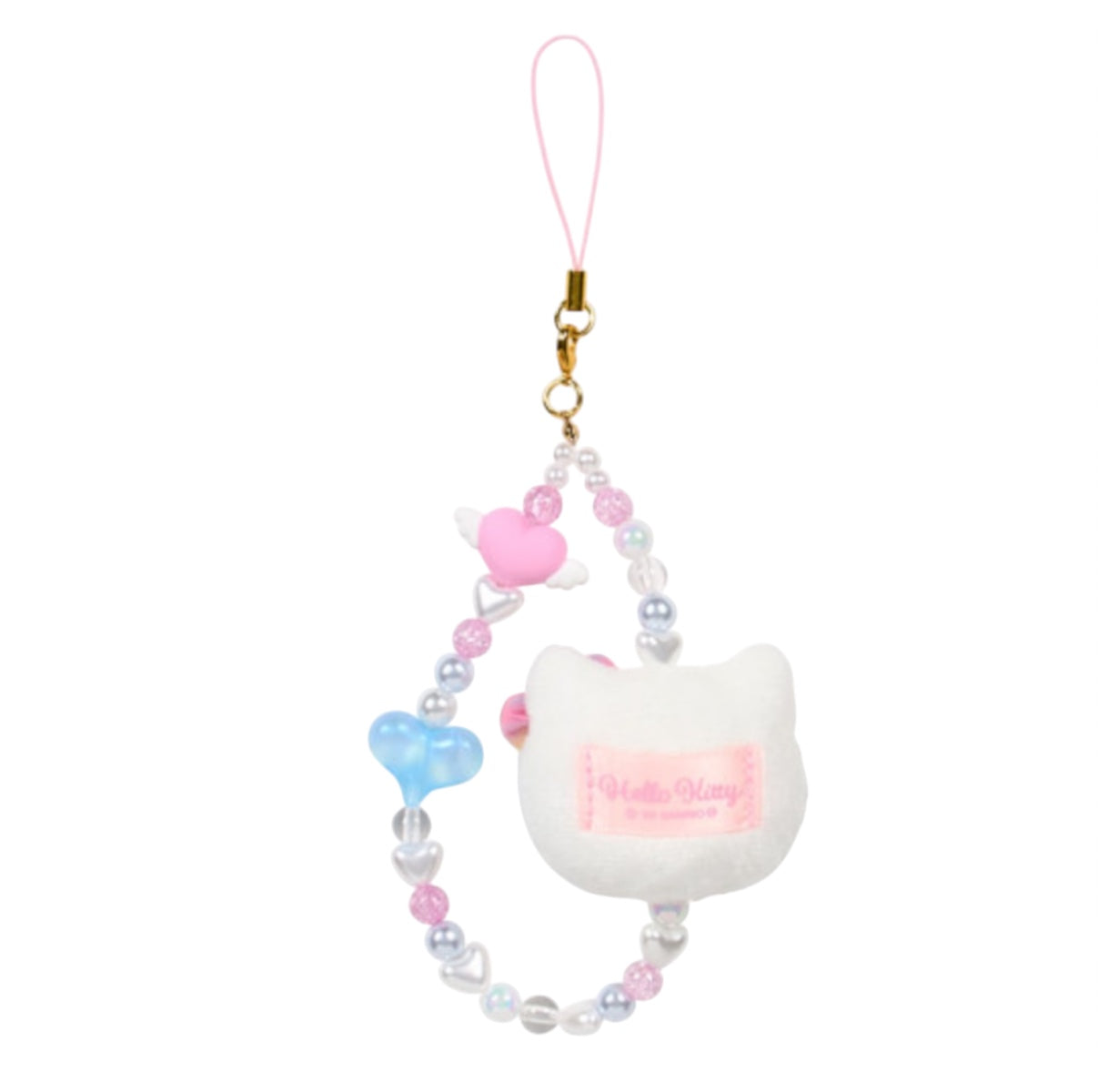SANRIO HELLO KITTY FACE MASCOT STRAP (RAINBOW)