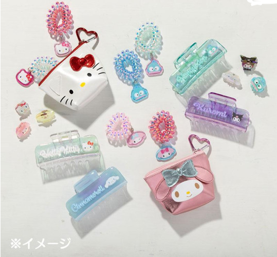 SANRIO JAPAN ORIGINAL HELLO KITTY COIL PONYTAIL HOLDER SET OF 2