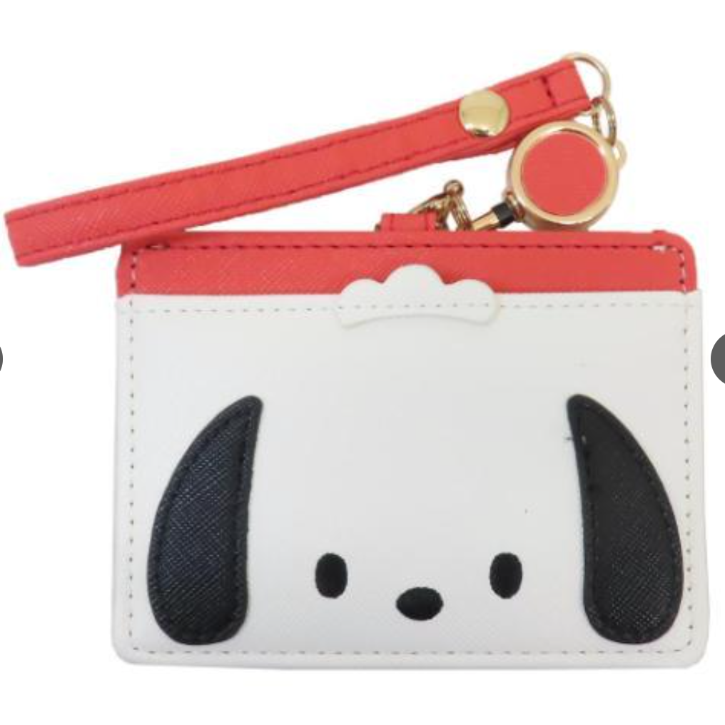 SANRIO ORIGINAL POCHACCO PASS CASE WITH REEL