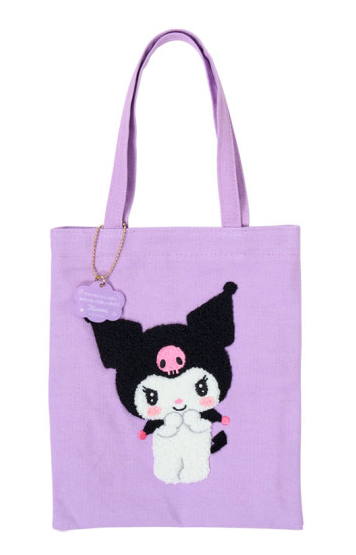 SANRIO ORIGINAL KUROMI CHARACTER GRAND PRIX 3RD EDITION EMBROIDERY I WANT YOU TO LOVE IT A LOT MINI TOTE BAG