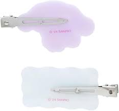 SANRIO JAPAN ORIGINAL CINNAMOROLL BANGS HAIR CLIP SET PASTEL CHECKER