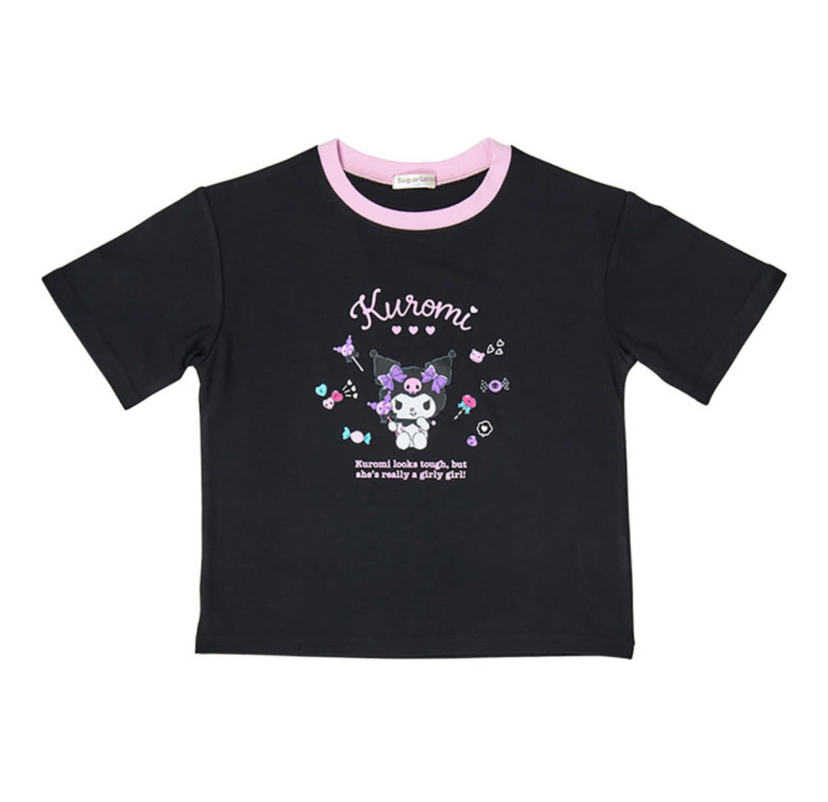 SANRIO KUROMI BLACK KIDS TSHIRT (130 CM)
