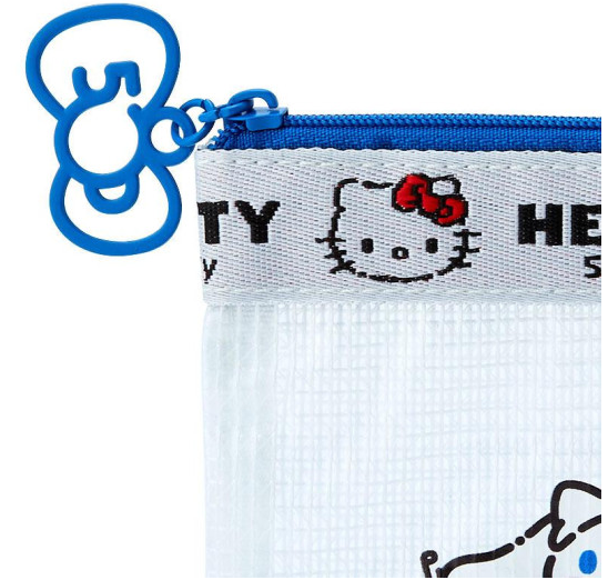 SANRIO JAPAN ORIGINAL CINNAMOROLL VINY FLAT POUCH / HELLO KITTY 50TH ANNIVERSARY
