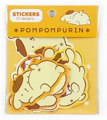 SANRIO JAPAN ORIGINAL POMPOMPURIN BOUNCY BUTT STICKER SET