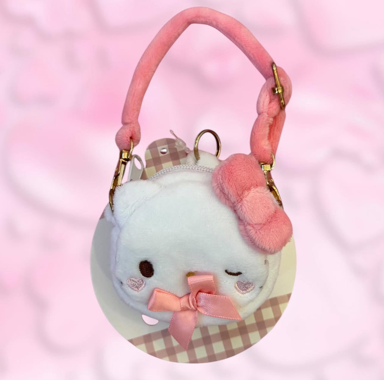 SANRIO ORIGINAL HELLO KITTY PLUSH MASCOT COIN PURSE
