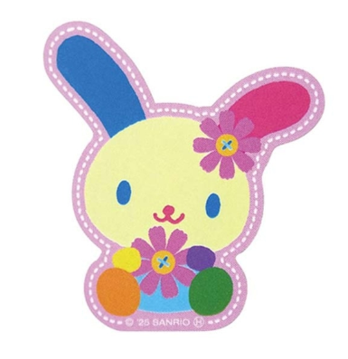 SANRIO ORIGINAL USAHANA BIG STICKER FLOWER HAPPY