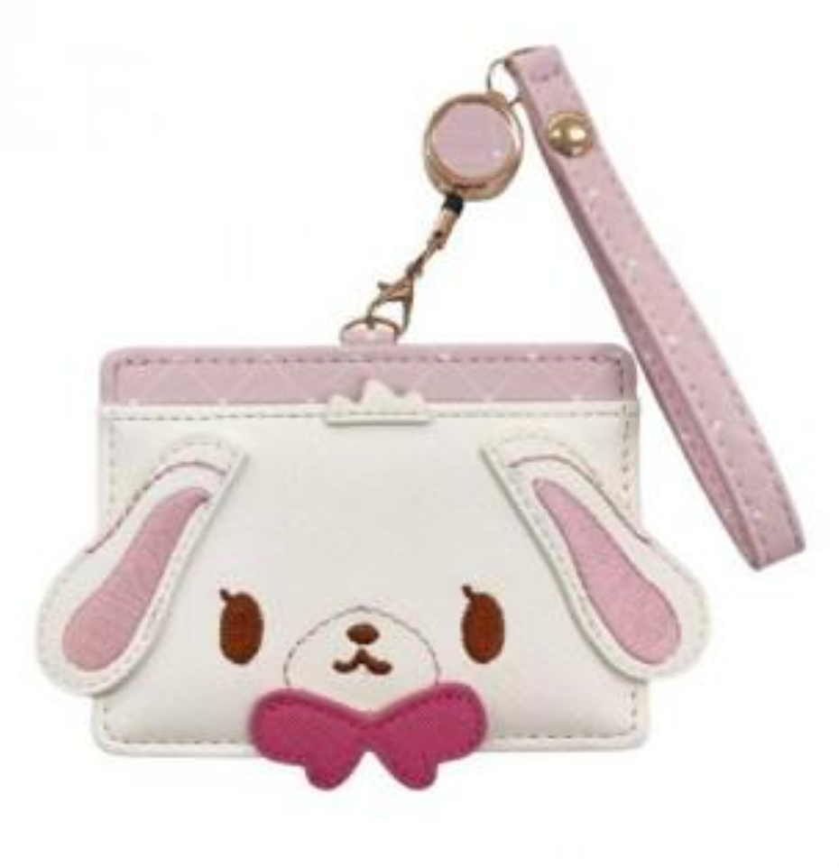 SANRIO ORIGINAL SUGAR BUNNIES SHIRO USA PASS CASE WITH REEL