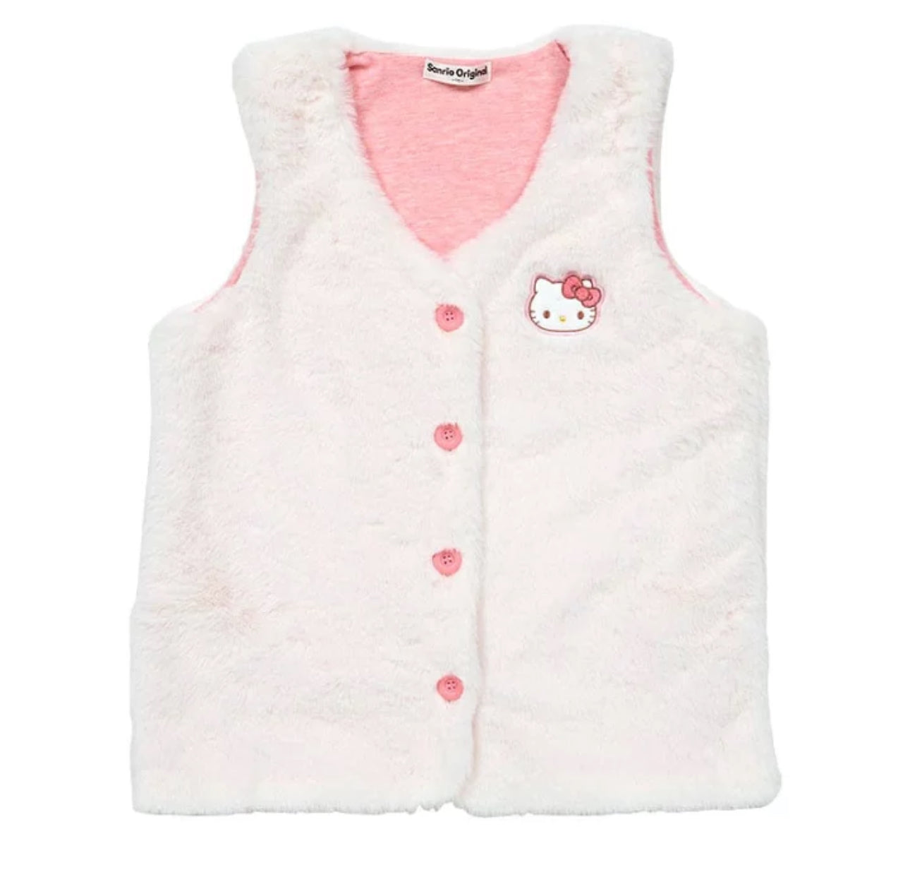 SANRIO ORIGINAL HELLO KITTY FLUFFY KIDS VEST 130
