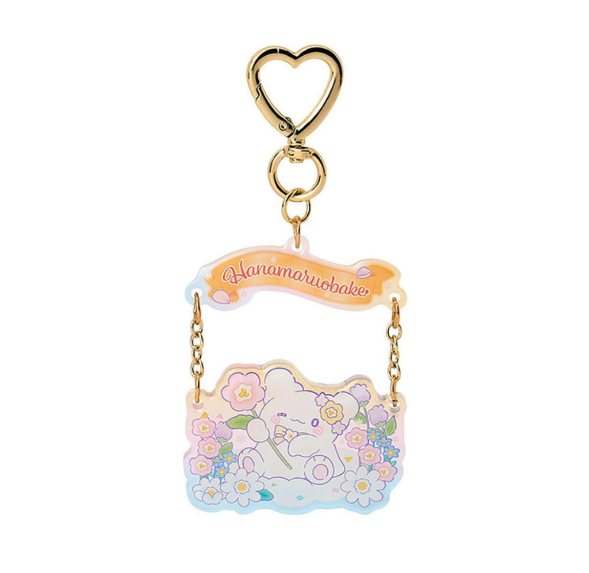 SANRIO HANAMARUOBAKE ACRYLIC KEYCHAIN (EVERYONE IS A STAR)