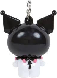 SANRIO JAPAN ORIGINAL KUROMI CUSTOM KEY CHAIN CLEAR AND PLUMP 3D