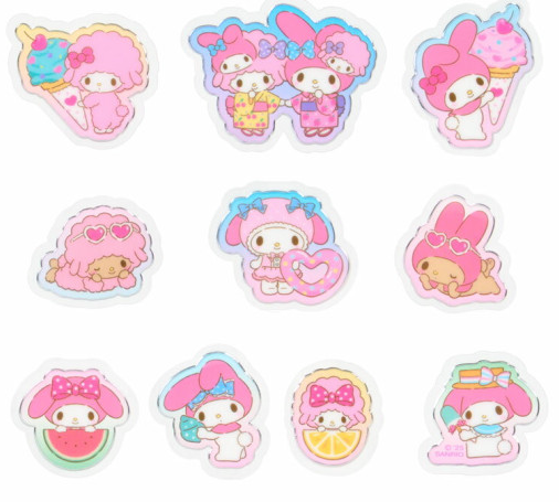 SANRIO ORIGINAL MY MELODY & MY SWEET PIANO STICKER CREAM SODA