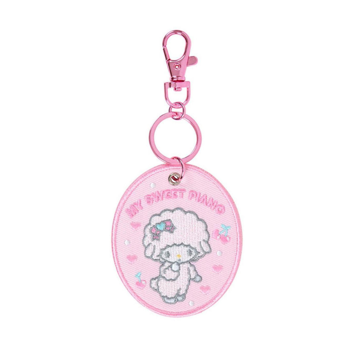 SANRIO MY SWEET PIANO EMBROIDERED PATCH KEYCHAIN