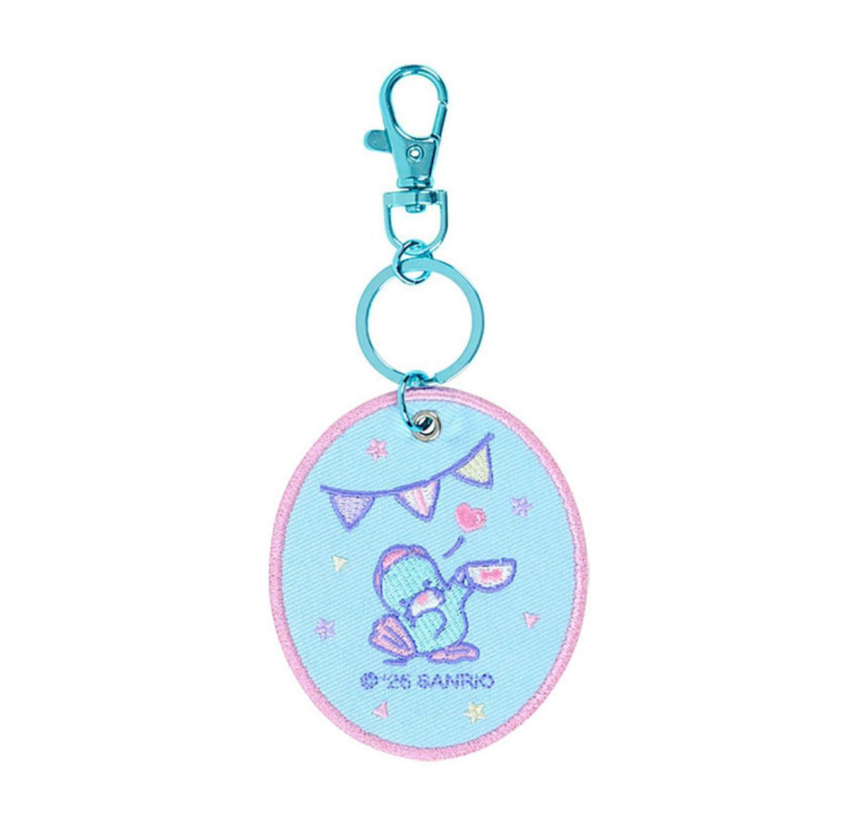 SANRIO TUXEDOSAM EMBROIDERED PATCH KEYCHAIN