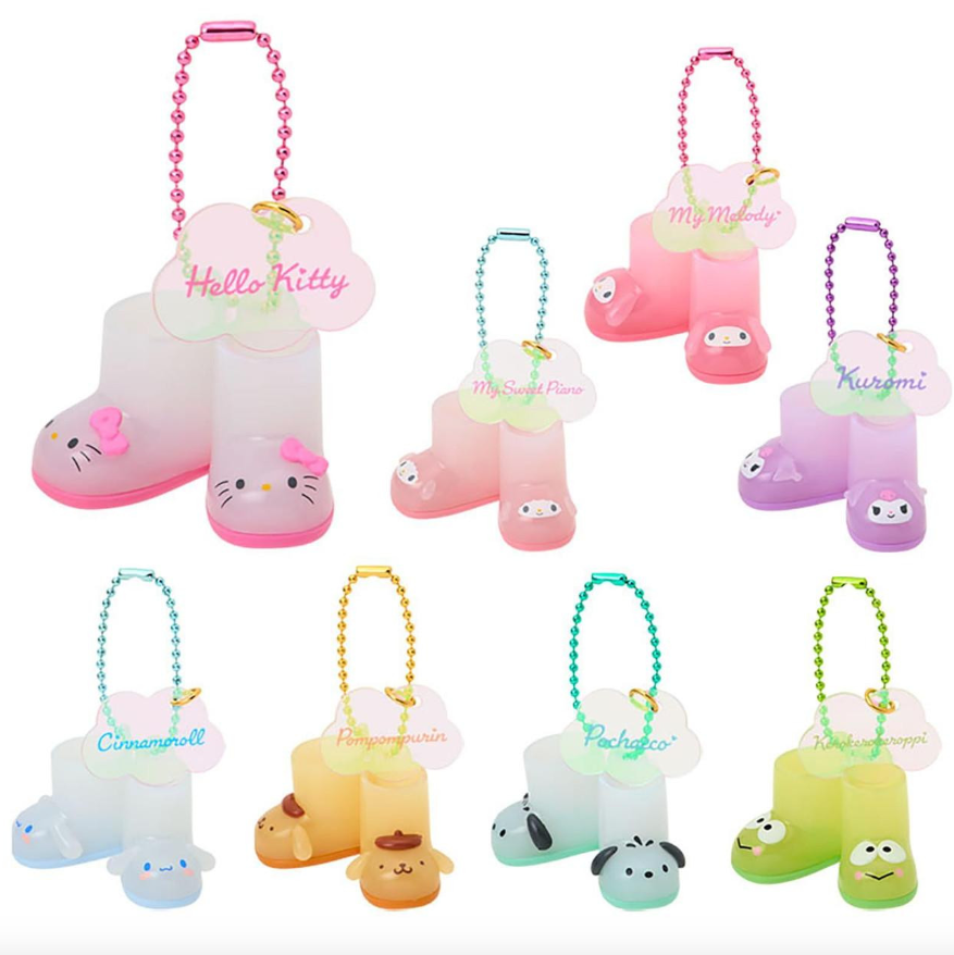 SANRIO ORIGINAL CHARACTERS MASCOT CHARM KEYCHAIN BLIND BOX (SWEET RAIN COLLECTION RAIN BOOT)