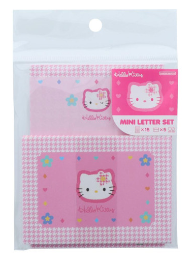 SANRIO ORIGINAL HELLO KITTY MINI LETTER SET Y2K HOUNDSTOOTH