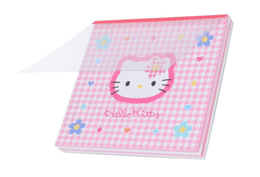 SANRIO ORIGINAL HELLO KITTY MEMO PAD Y2K HOUNDSTOOTH