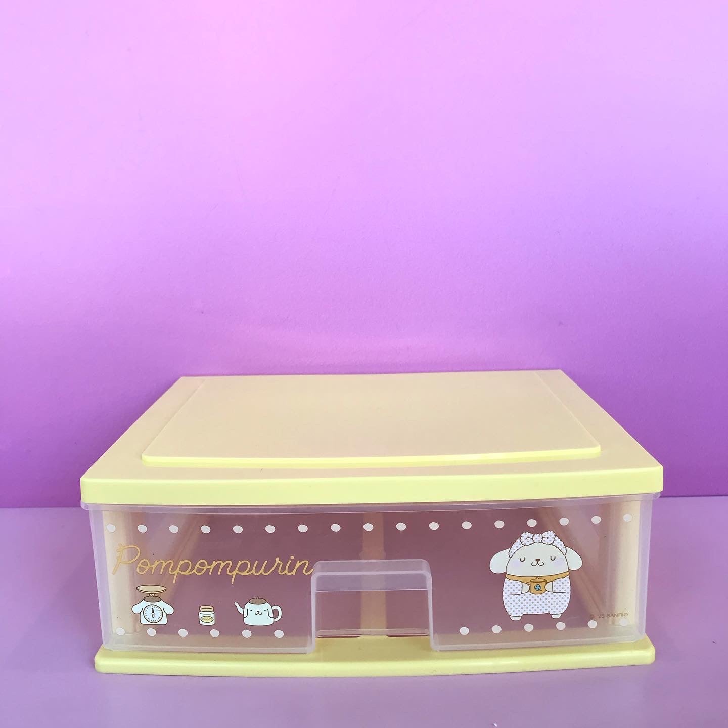 SANRIO JAPAN ORIGINAL CHARACTERS POMPOMPURIN PIANO KUJI 2024 STACKABLE DRAWER BOX # 15
