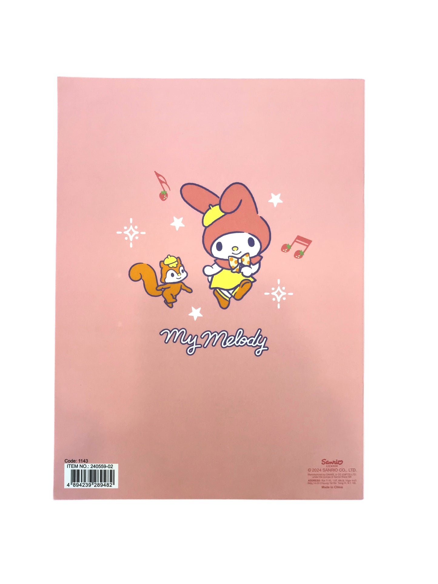 SANRIO JAPAN ORIGINAL MY MELODY A5 NOTEBOOK