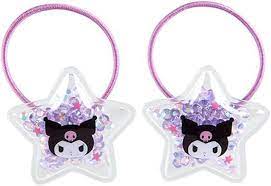 SANRIO JAPAN ORIGINAL KUROMI STARS HAIR / PONYTAIL HOLDER SET OF 2
