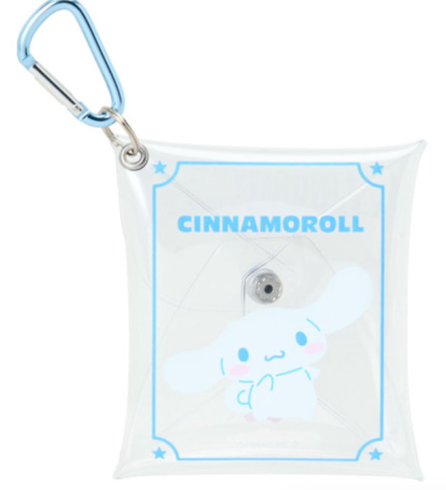 SANRIO ORIGINAL CINNAMOROLL CLEAR ACCESSORY CASE WITH CARABINER