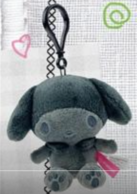 SANRIO ORIGINAL MY MELODY MASCOT CHARM ASH MONOCHROME