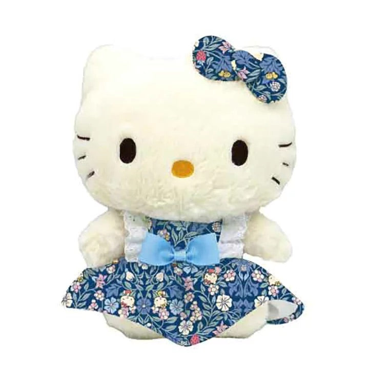 Japan Sanrio Liberty Fabrics Plush Toy - Hello Kitty / Blue Japan Sanrio Liberty Fabrics Plush Toy - Hello Kitty / Blue