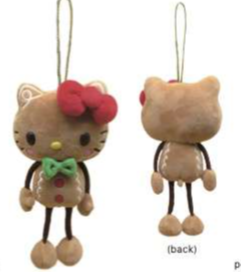 SANRIO HELLO KITTY SWING LIMBS ORNAMENT GINGERBREAD