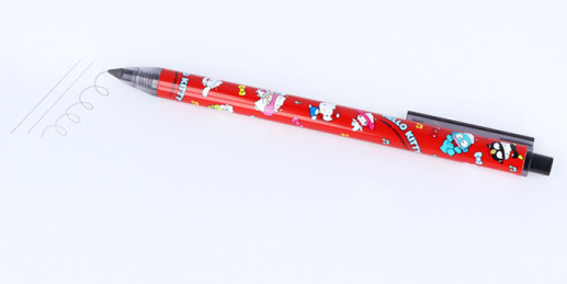 SANRIO ORIGINAL CHARACTERS HELLO KITTY 50TH ANNIVERSARY METACIL LIGHT KNOCK PENCIL