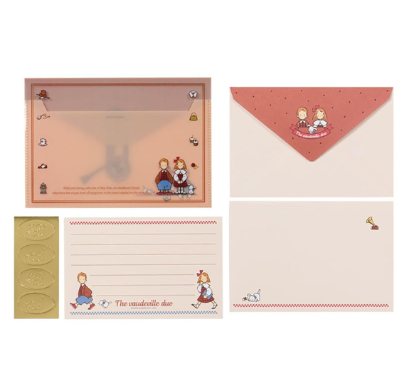 SANRIO ORIGINAL THE VAUDEVILLE DUO LETTER SET WITH CASE (COUPLE LOOKBOOK)