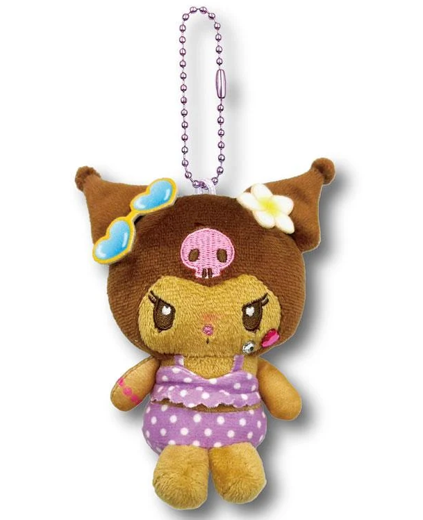 SANRIO ORIGINAL KUROMI PETIT MINI MASCOT HOLDER (HEART EYES SUMMER TAN SUNBURNED SWIMSUIT GAL)