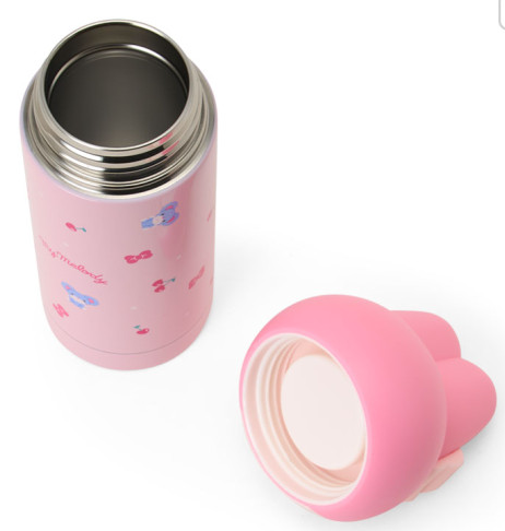 SANRIO ORIGINAL MY MELODY FACE SHAPED STAINLESS STEEL BOTTLE