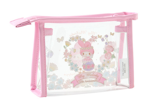 SANRIO ORIGINAL MY MELODY 50TH ANNIVERSARY CLEAR POUCH FLOWER