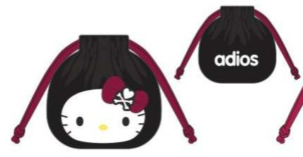 SANRIO HELLO KITTY FACE DRAWING POCKET ADIOS HALLOWEEN TOKIDOKI