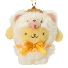 SANRIO ORIGINAL POMPOMPURIN FLUFFY MASCOT CHARM / PLUSH