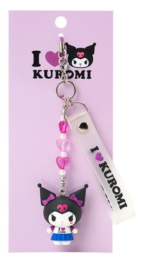 SANRIO ORIGINAL KUROMI I LOVE SANRIO CHARACTERS MASCOT STRAP