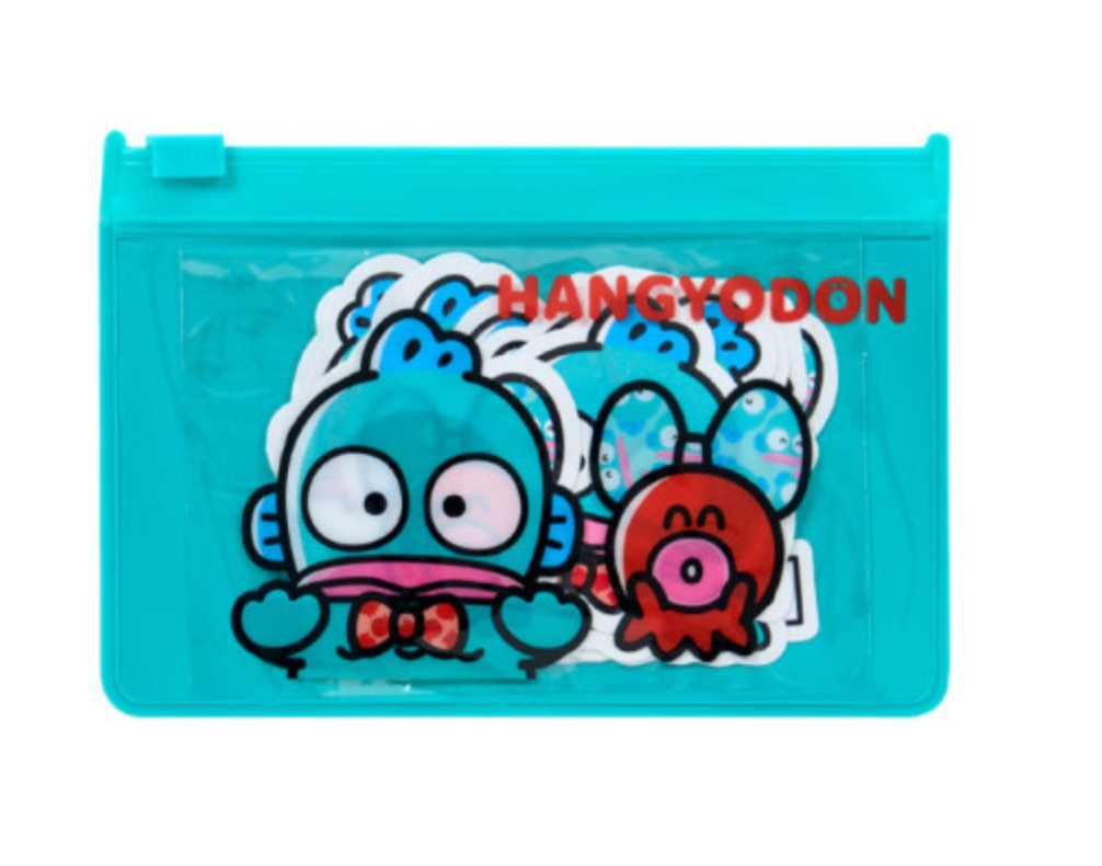 SANRIO ORIGINAL HANGYODON 40TH ANNIVERSARY STICKERS & CASE SET