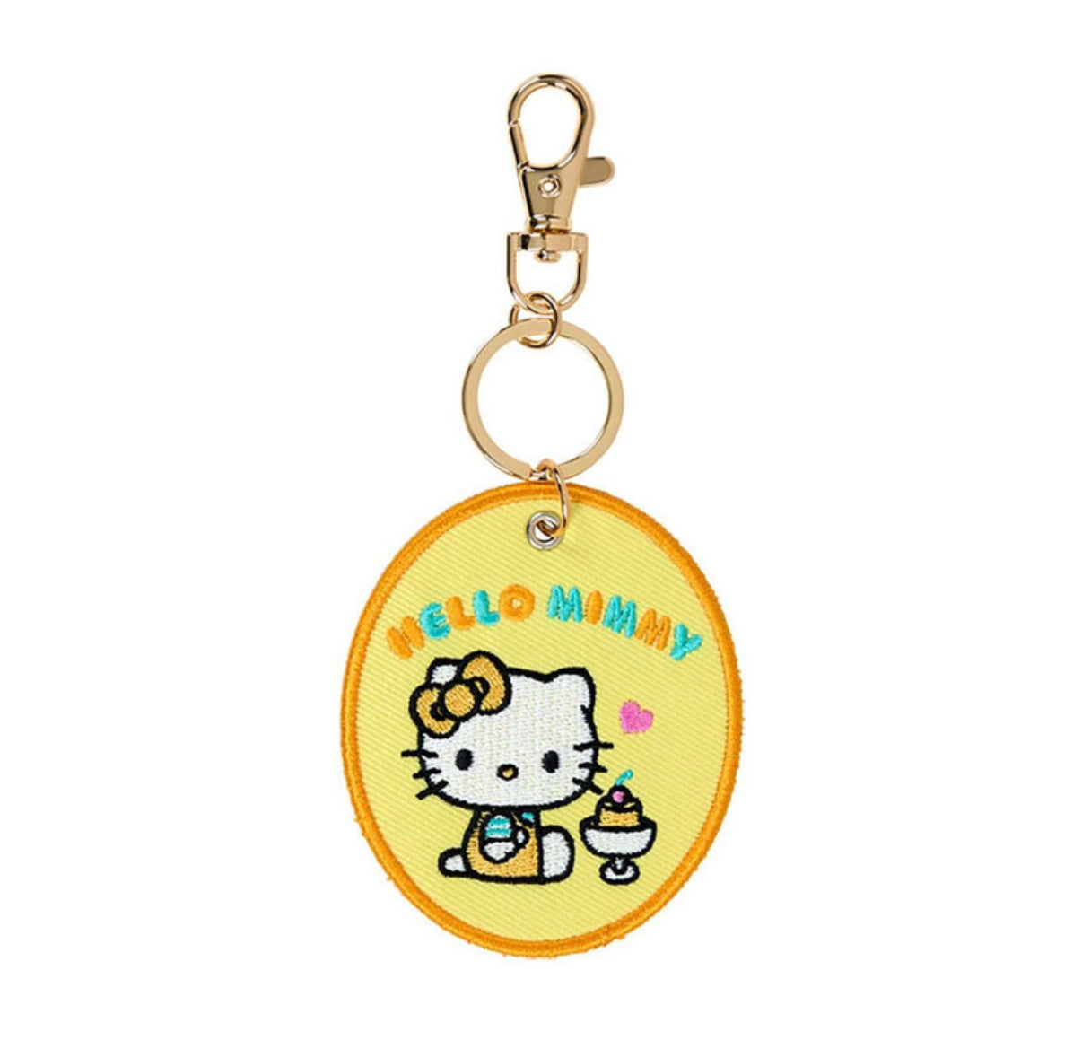 SANRIO MIMMY EMBROIDERED PATCH KEYCHAIN