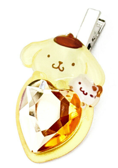 SANRIO ORIGINAL POMPOMPURIN X MUFFIN HAIR CLIP BAG DECORATION (MAGICAL JEWELRY HEART)