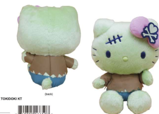 SANRIO HELLO KITTY ZOMBIE HALLOWEEN TOKIDOKI BEAN DOLL