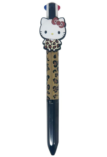 SANRIO ORIGINAL HELLO KITTY 4 COLOR BALLPOINT PEN LEPOARD PRINT GAL