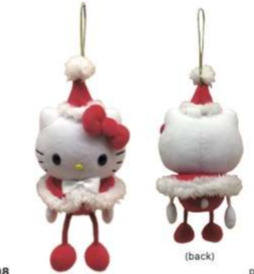 SANRIO HELLO KITTY SWING LIMBS ORNAMENT SANTA CLAUS