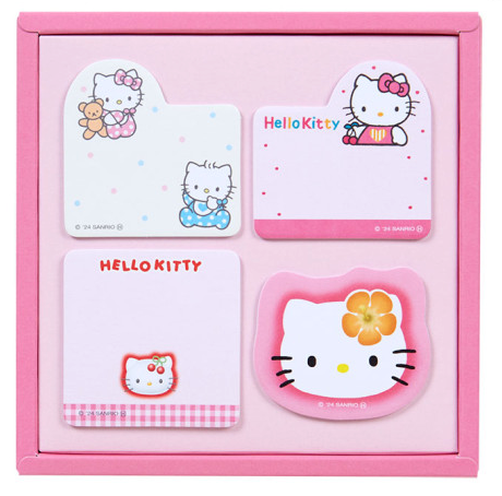 SANRIO ORIGINAL HELLO KITTY 50TH ANNIVERSARY BOXED STICKY NOTE C 1990