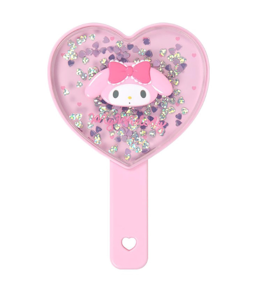 SANRIO ORIGINAL MY MELODY HAND MIRROR SPARKLING SEQUINS HEART SHAPED