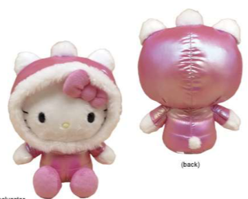 SANRIO HELLO KITTY SHINY PUFFER HOODED JACKET 8 IN PLUSH