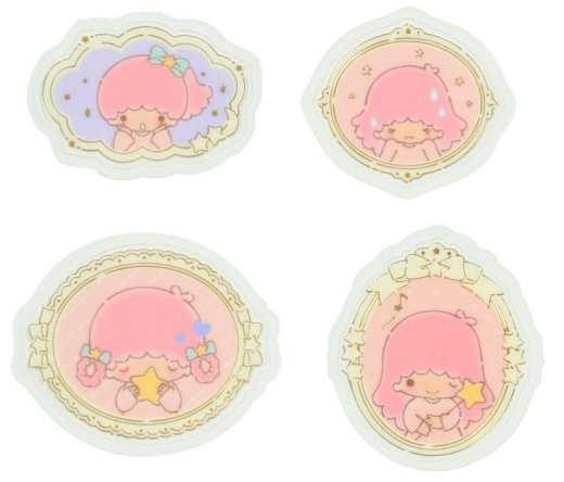 SANRIO ORIGINAL LITTLE TWIN STARS STICKERS SEAL SET FRAME DESIGN