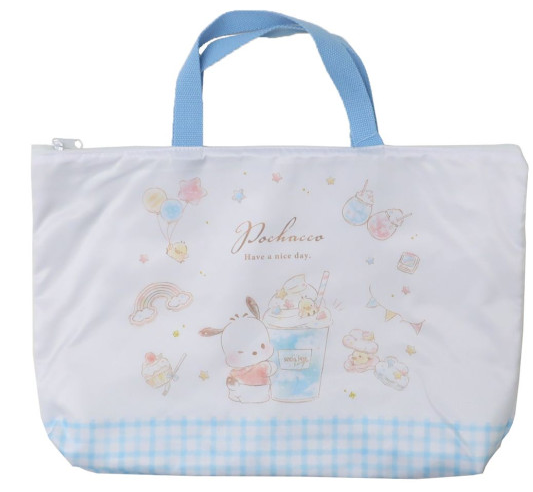 SANRIO JAPAN ORIGINAL POCHACCO TOTE BAG BLUE DESSERT
