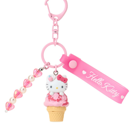 SANRIO ORIGINAL HELLO KITTY DREAMY ICE CREAM MASCOT BAG CHARM KEYCHAIN