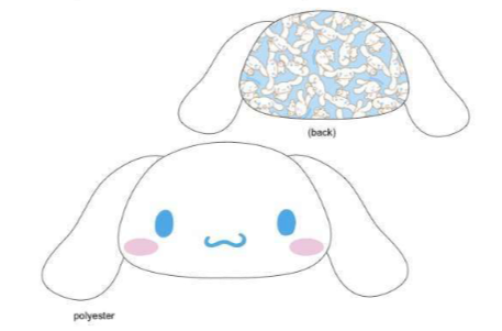 SANRIO CINNAMOROLL PATTERN FACE PLUSH CN